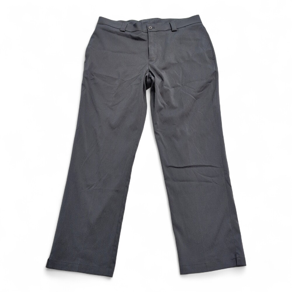 Slazenger Men's Dress Pants Waist 34 Charcoal Flat Front